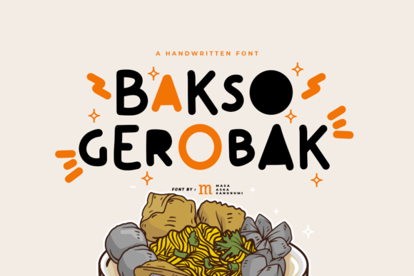 Bakso Gerobak: The Playful Display Font for Modern Projects