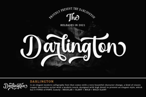 Darlington: A Calligraphic Font for Elegant Design