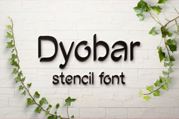 Dyobar: A Bold Stencil Font for Confident Design