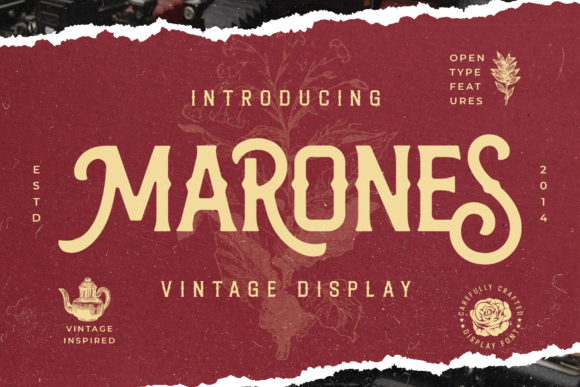 Marones: The Inky Display Font with Vintage Garage Spirit
