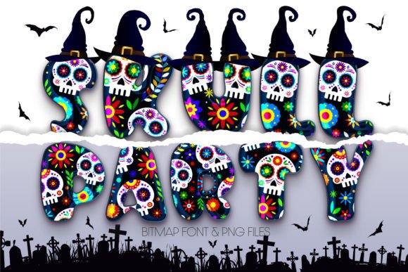 Skull Party: A Playful Halloween Font for Creative Projects
